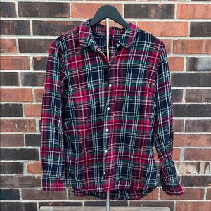 GAP Classic Plaid Flannel Boyfriend Fit Medium